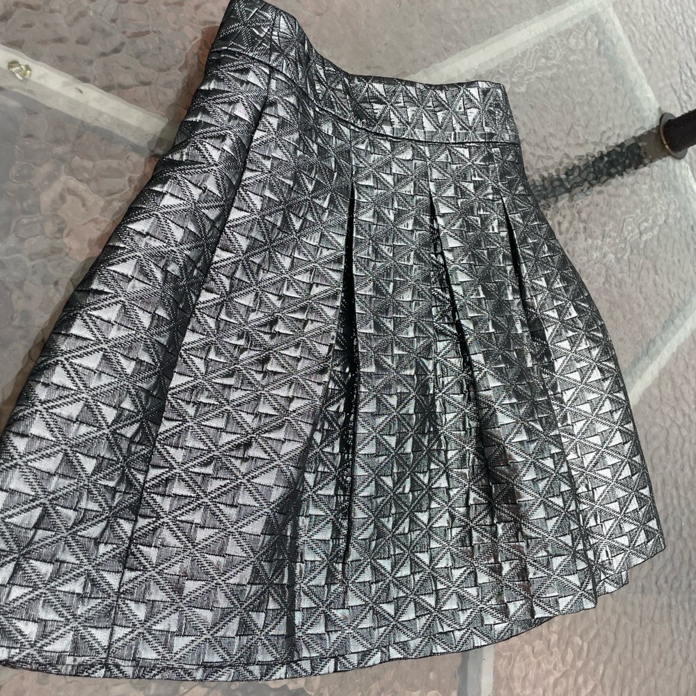 Banana Republic Vintage Pleated Metallic Skirt Size 4